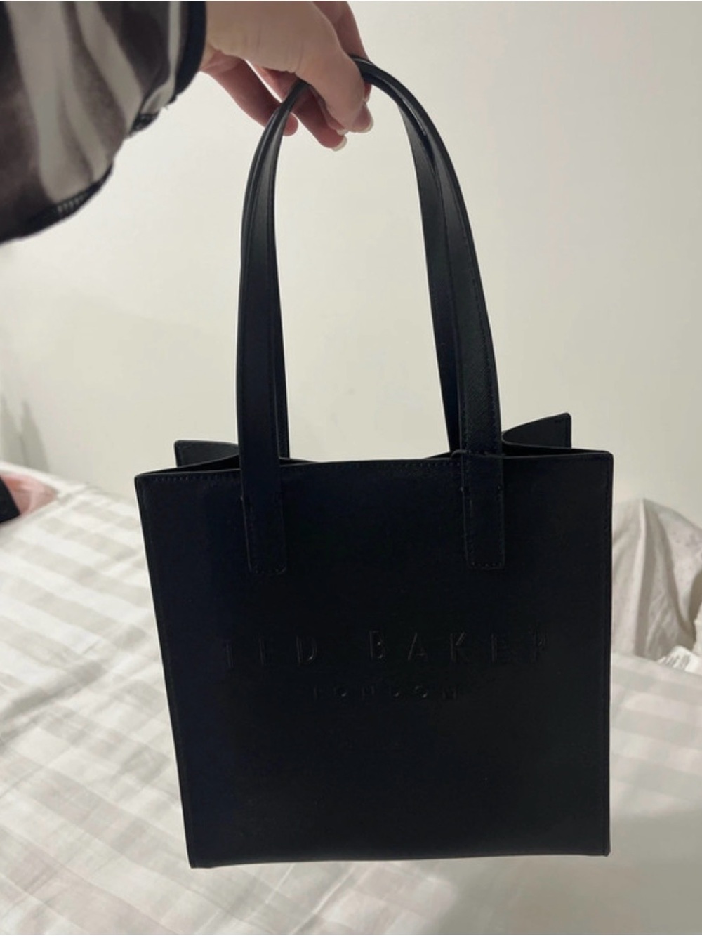 Ted Baker Black Structured Leather Tote